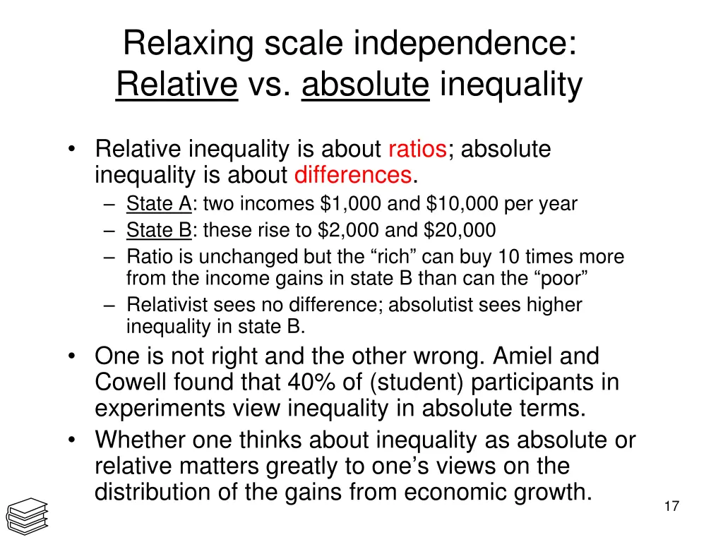 relaxing scale independence relative vs absolute