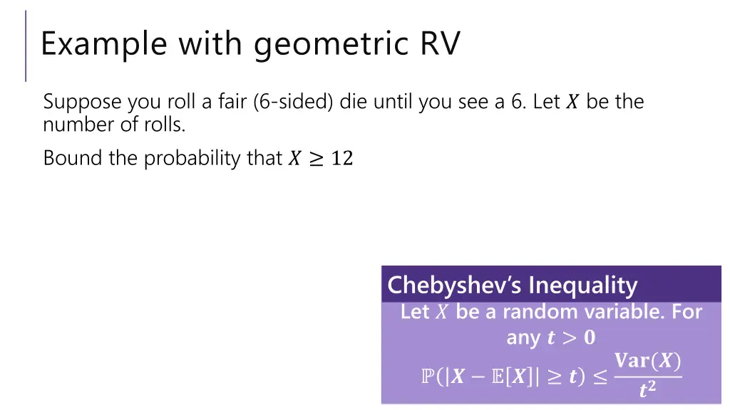 example with geometric rv