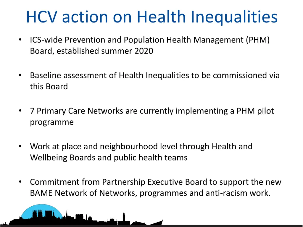 hcv action on health inequalities