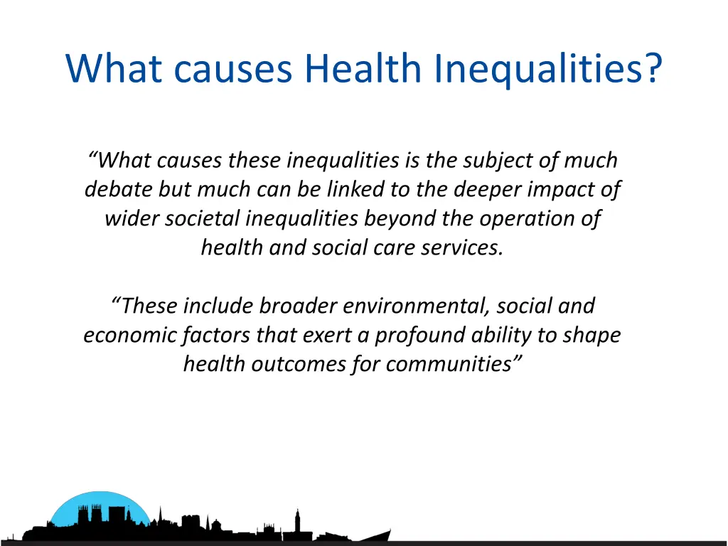 what causes health inequalities