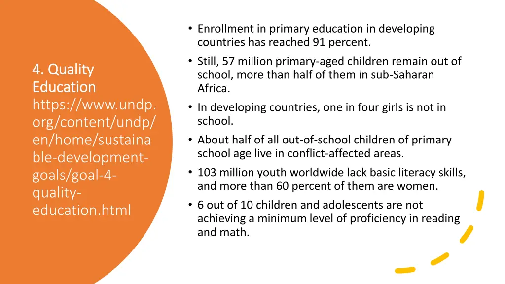 enrollment in primary education in developing