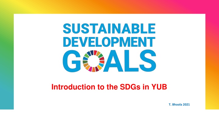 introduction to the sdgs in yub