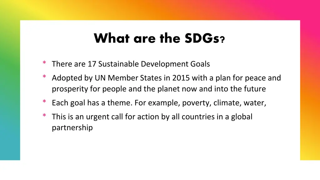 what are the sdgs