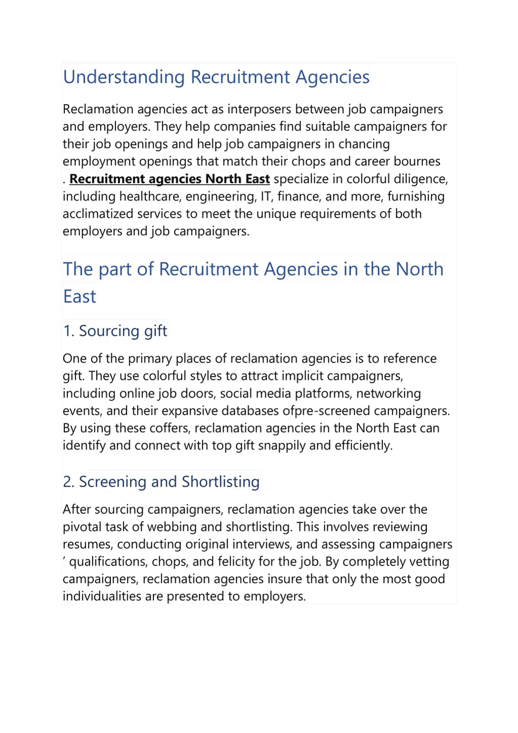 understanding recruitment agencies