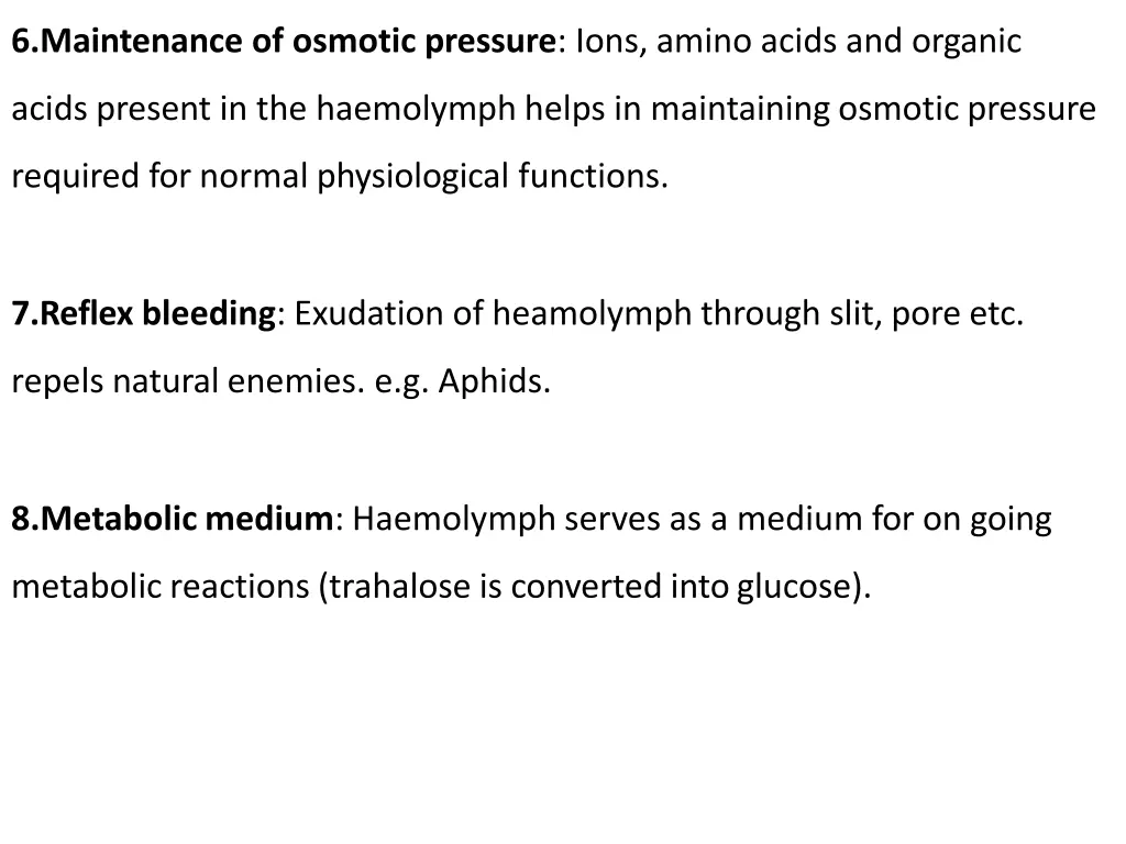 6 maintenance of osmotic pressure ions amino