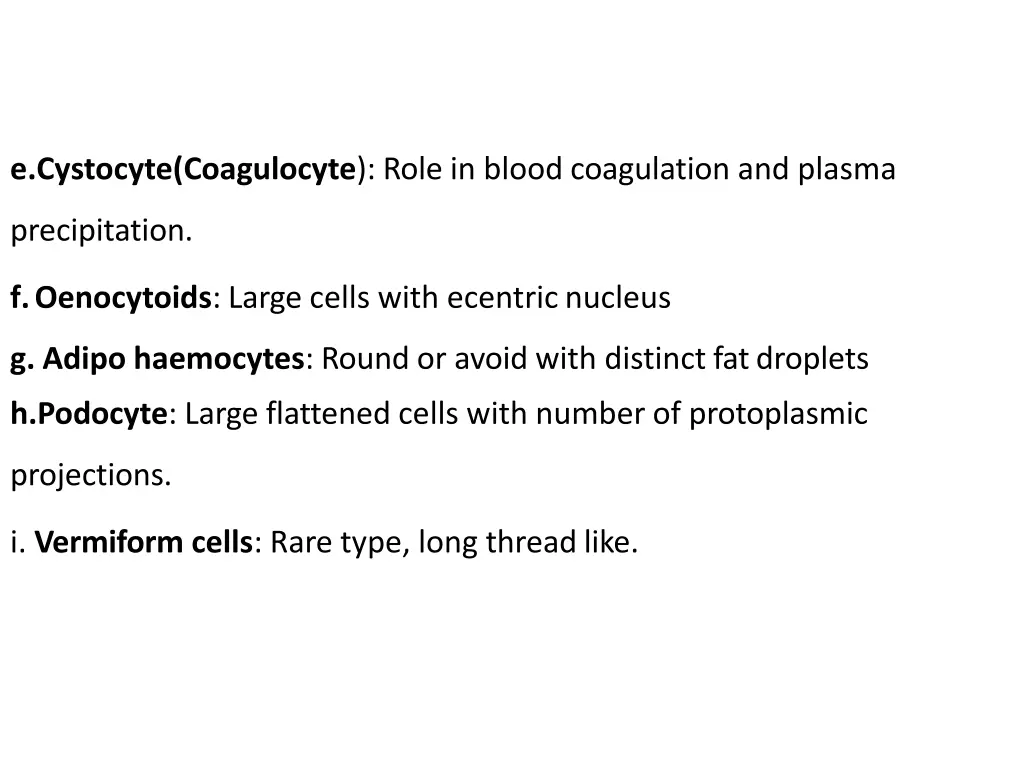 e cystocyte coagulocyte role in blood coagulation