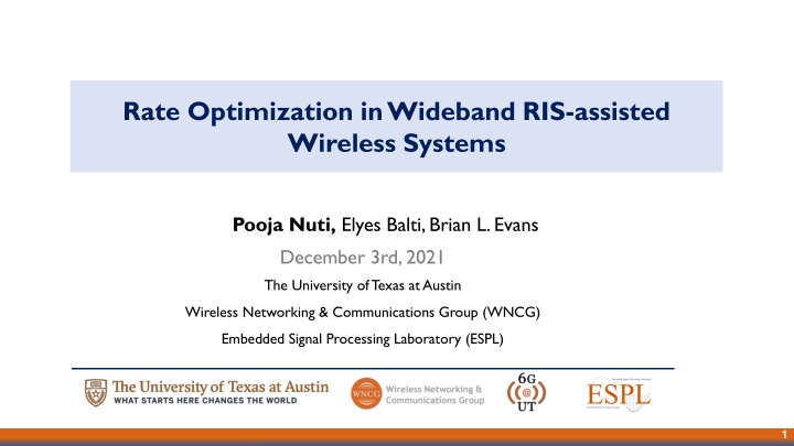 rate optimization in wideband ris assisted