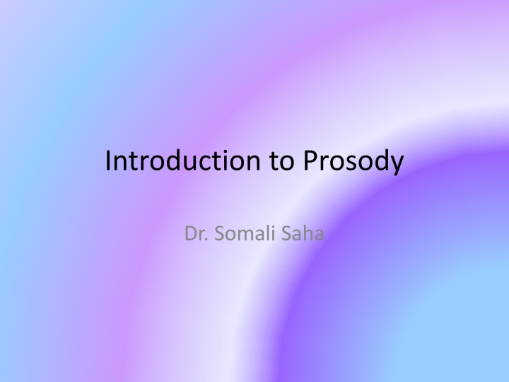 introduction to prosody