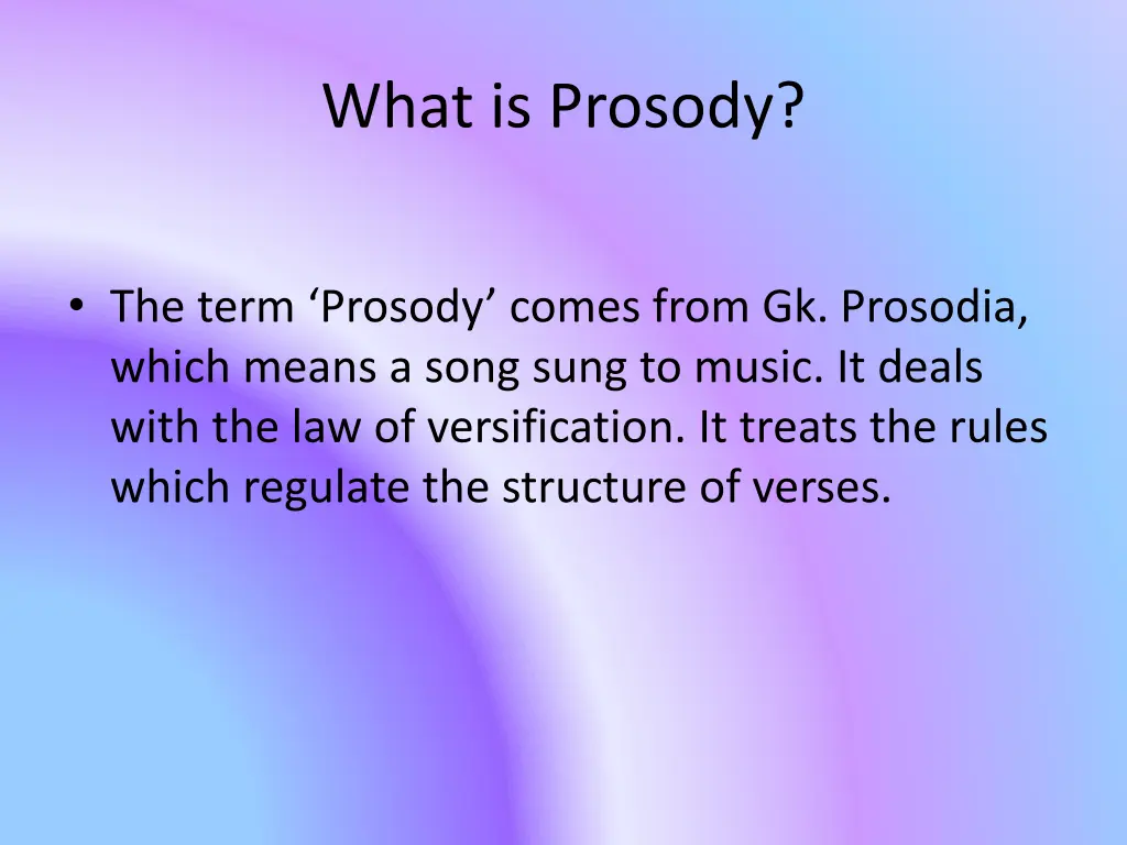 what is prosody