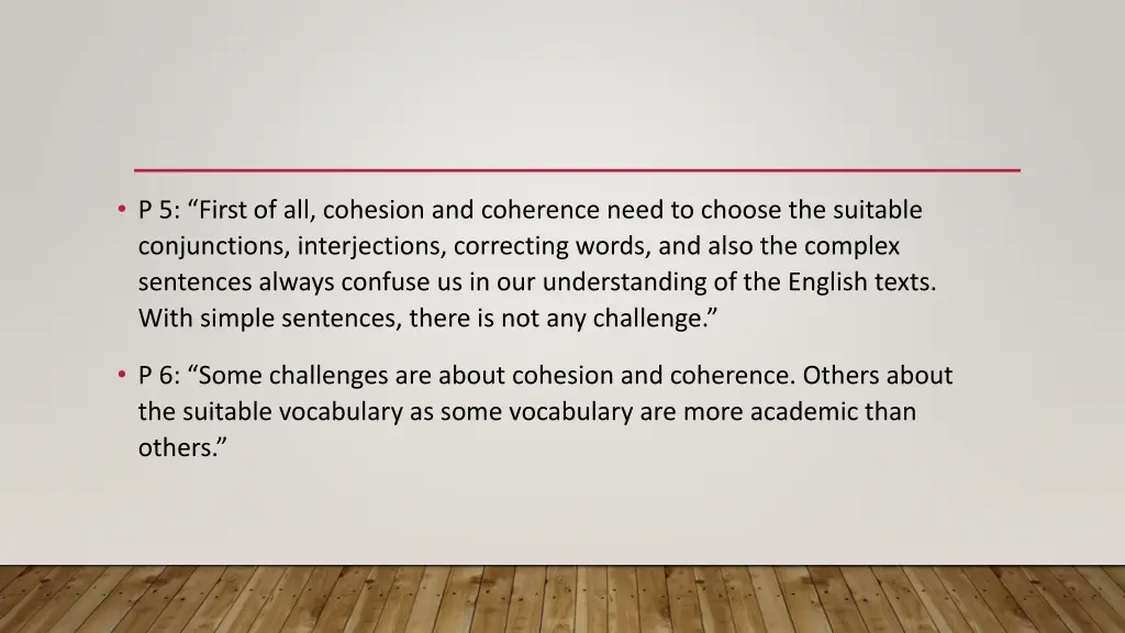 p 5 first of all cohesion and coherence need