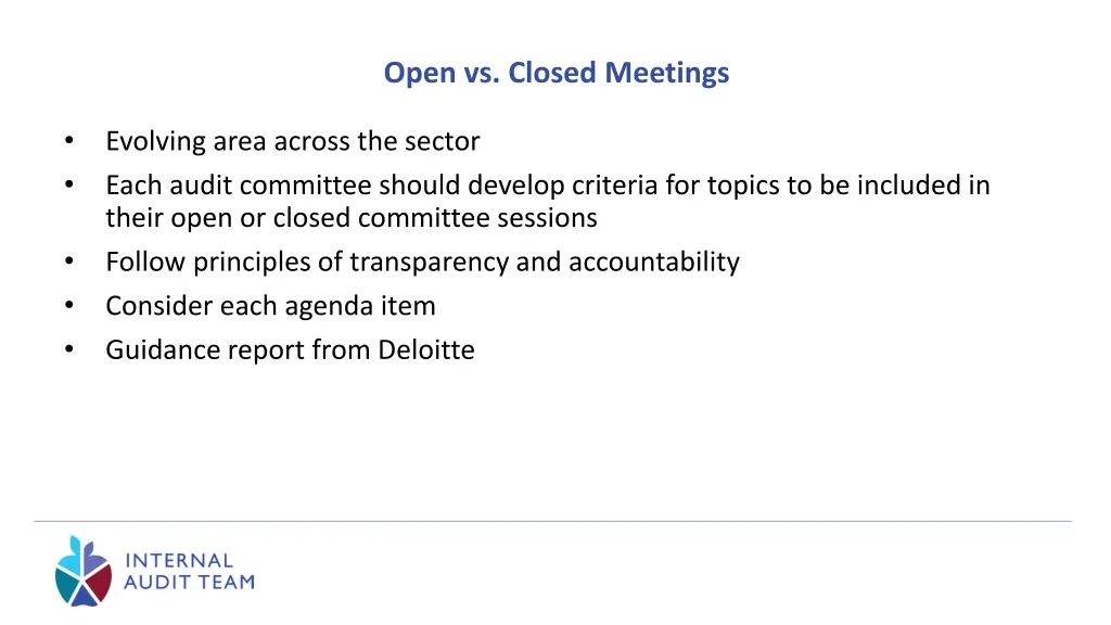 open vs closed meetings