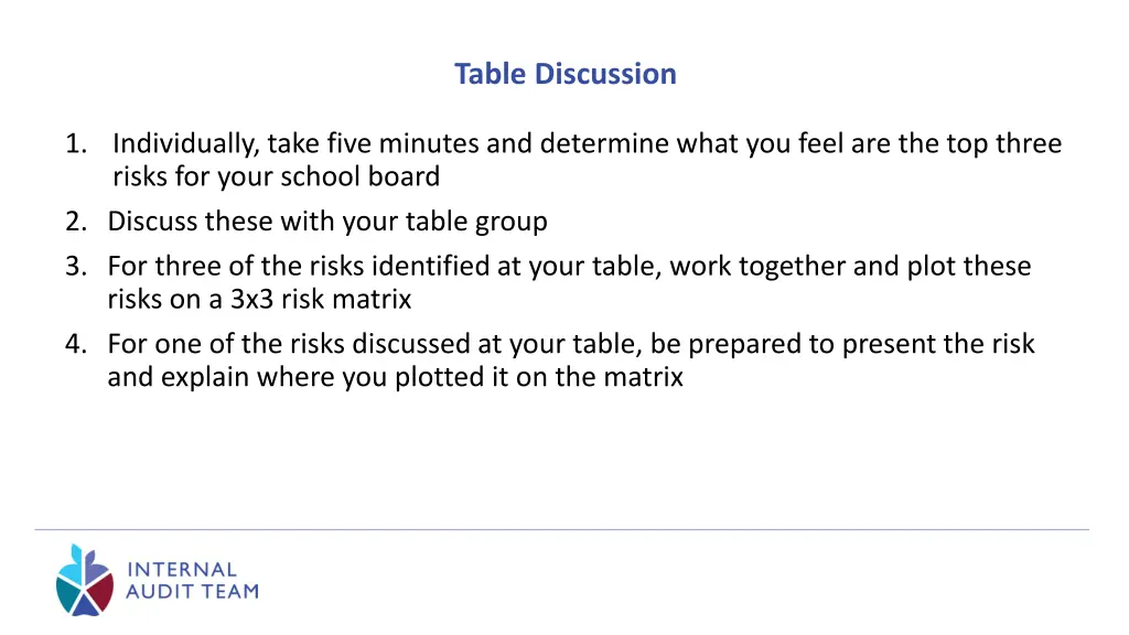 table discussion