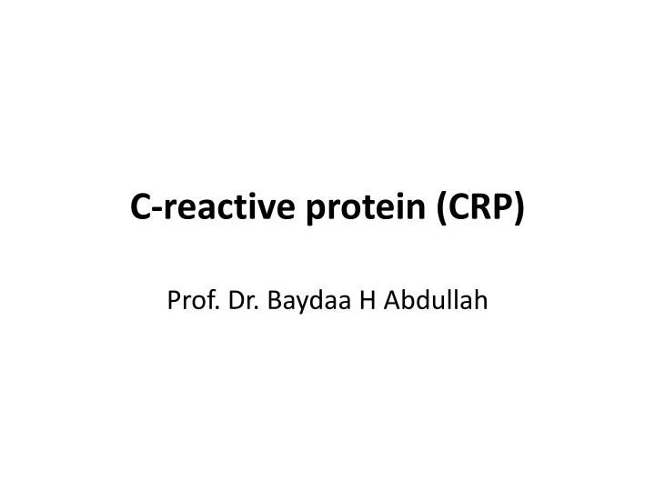 c reactive protein crp