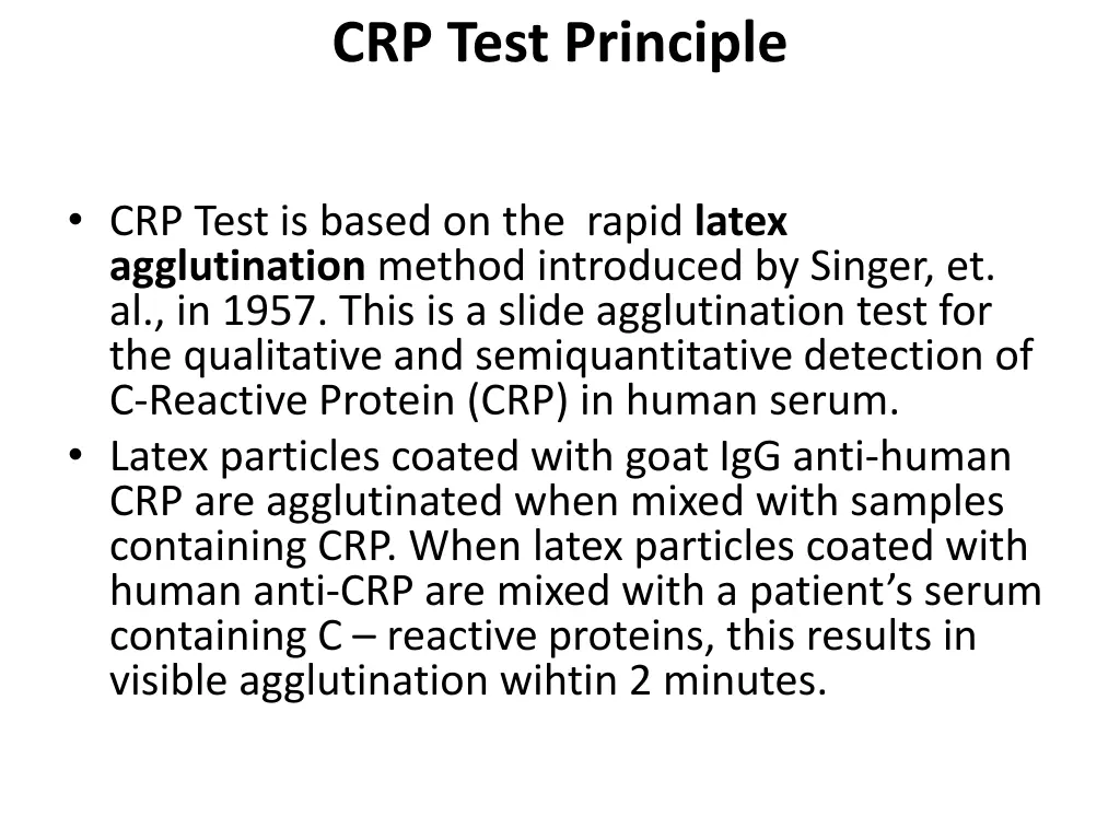 crp test principle