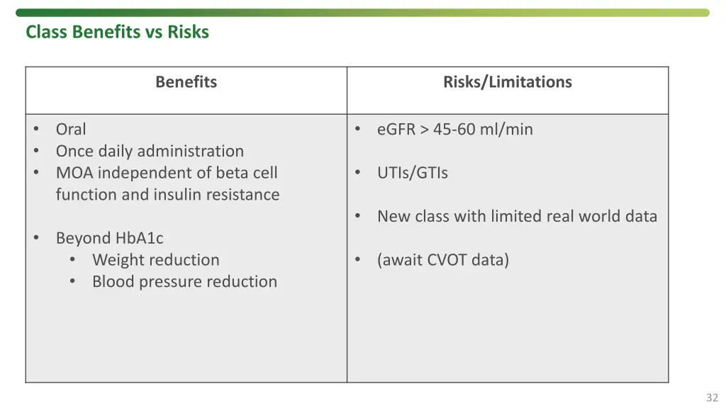 class benefits vs risks