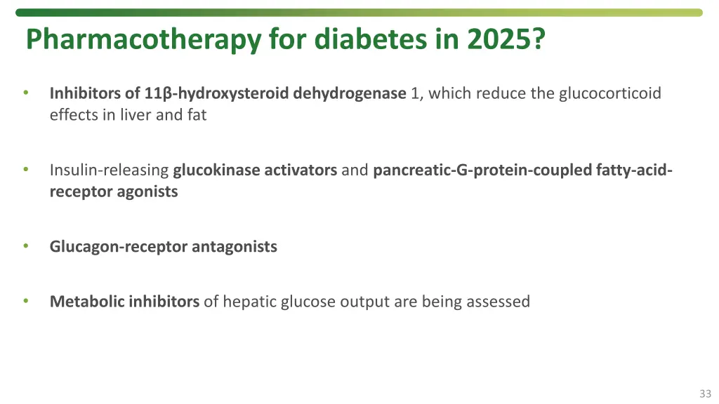 pharmacotherapy for diabetes in 2025