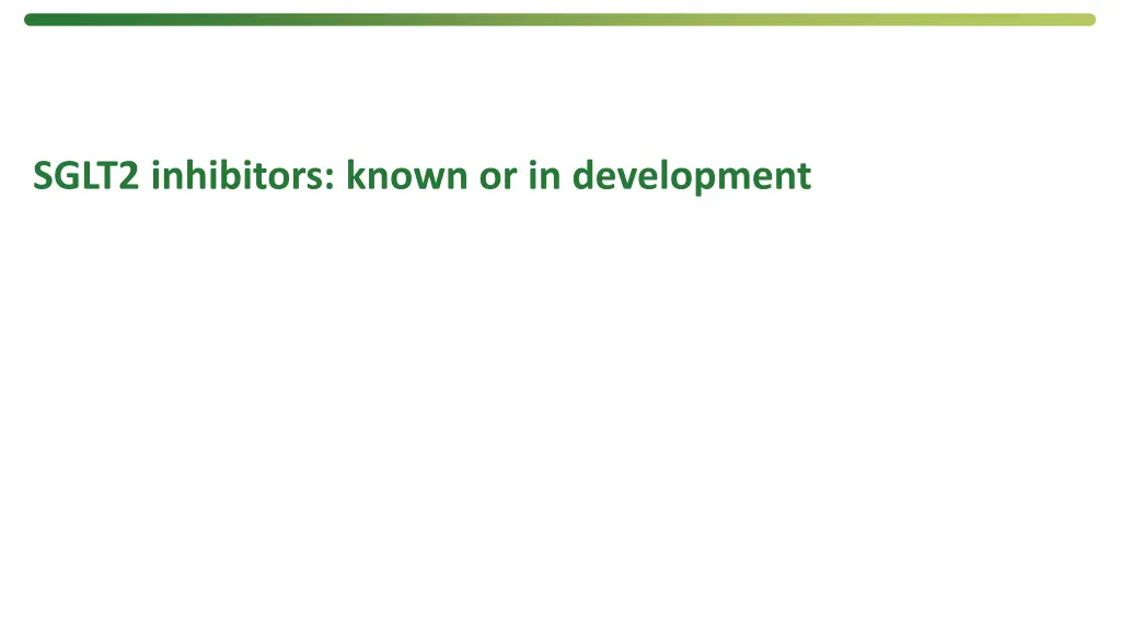 sglt2 inhibitors known or in development