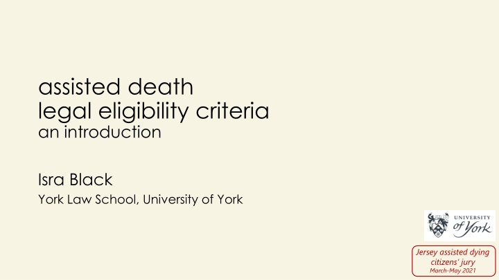 assisted death legal eligibility criteria