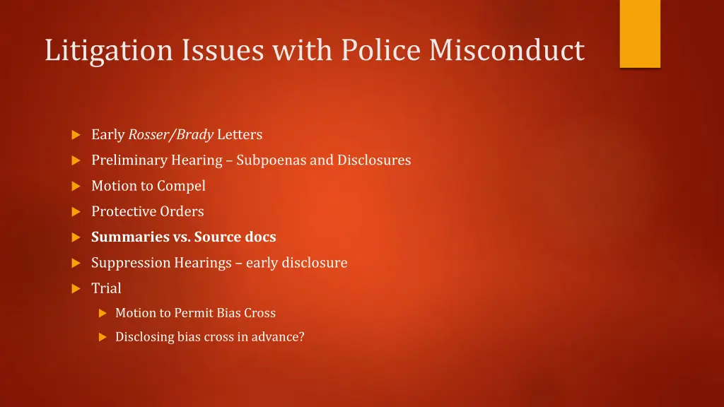 litigation issues with police misconduct