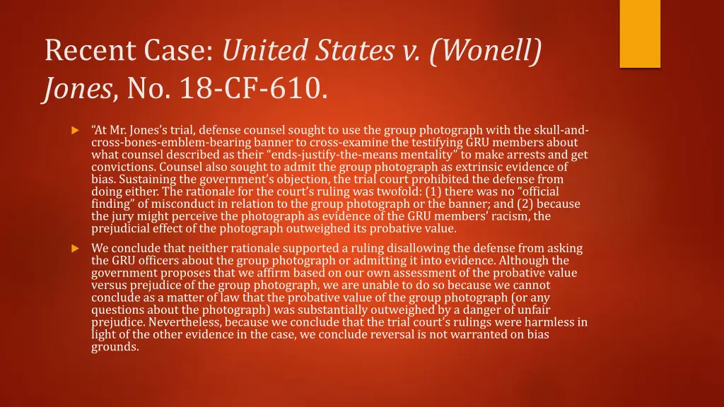 recent case united states v wonell jones