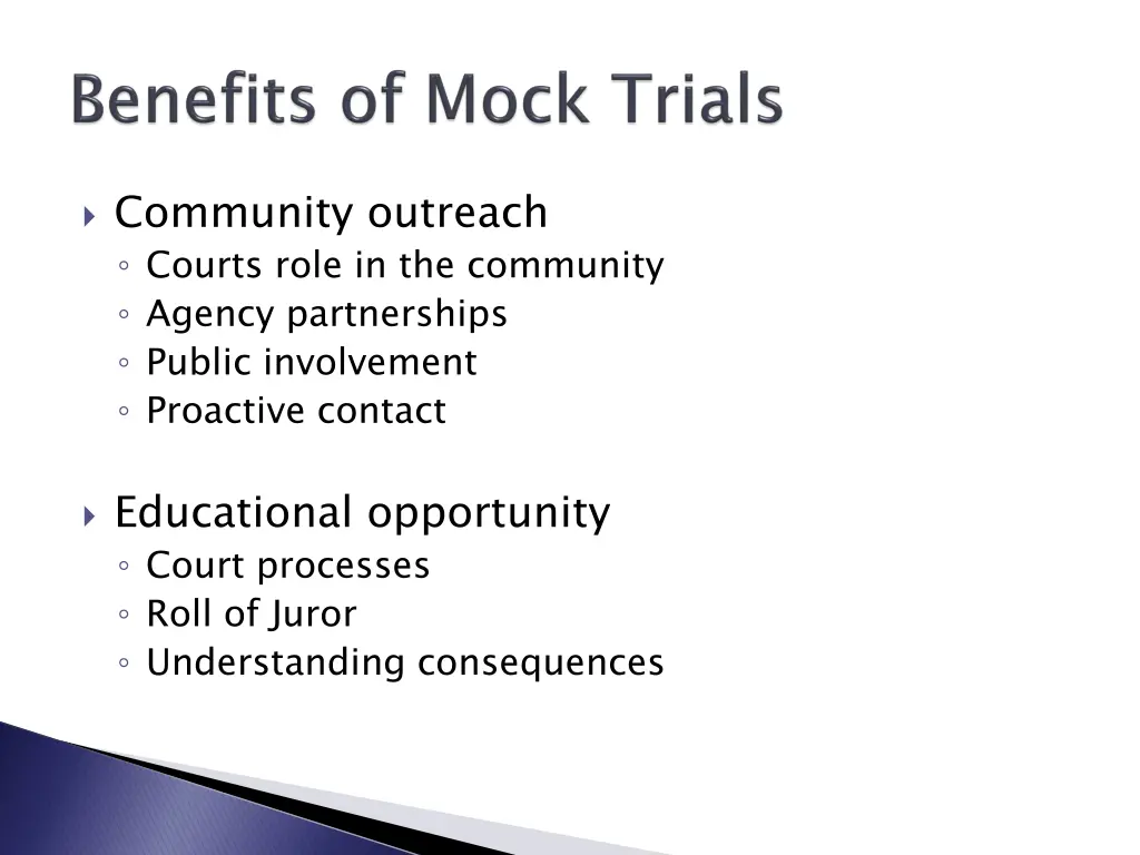 community outreach courts role in the community