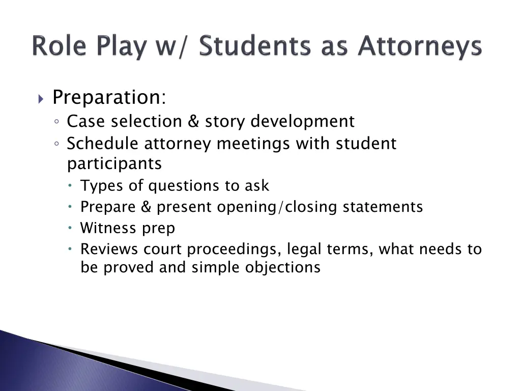 preparation case selection story development