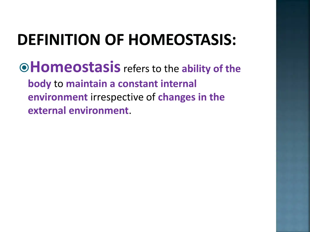 definition of homeostasis