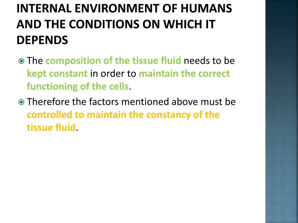 internal environment of humans and the conditions 2