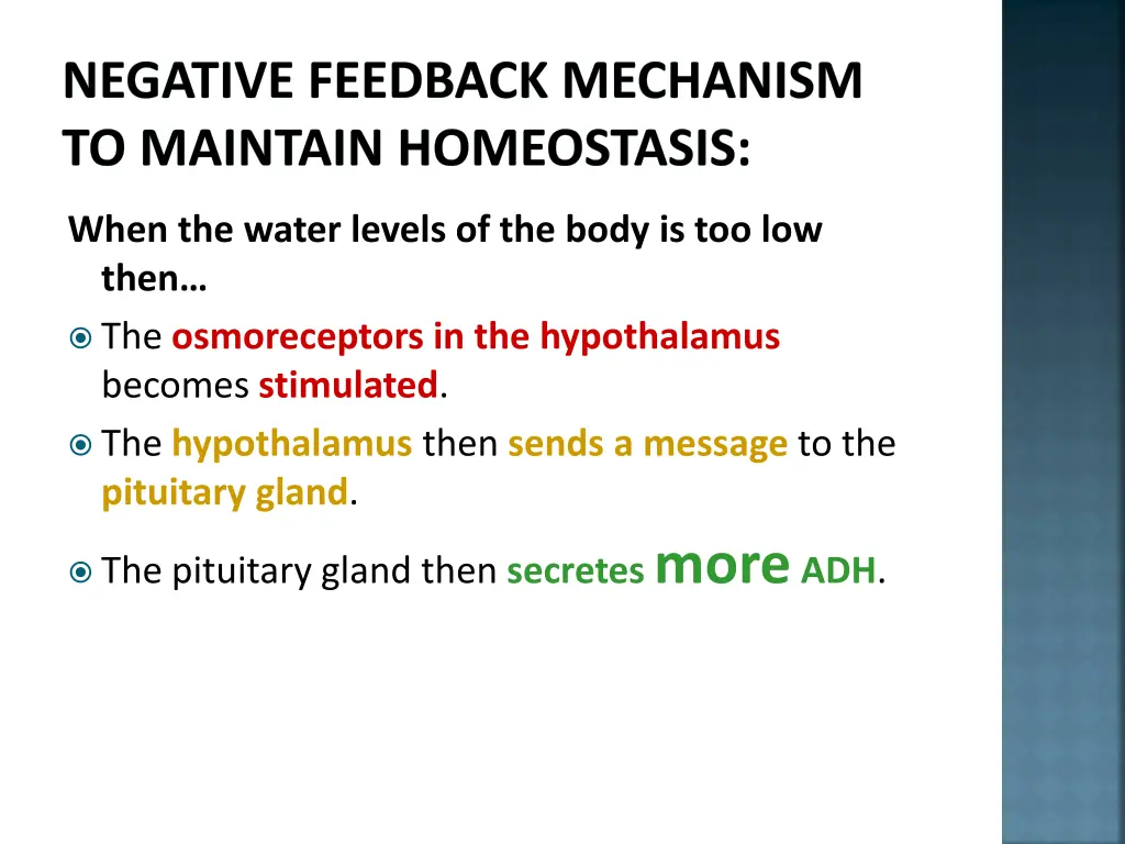 negative feedback mechanism to maintain 15