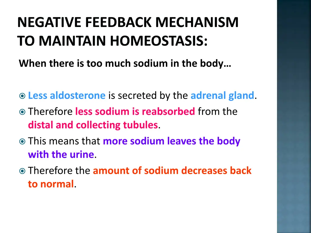 negative feedback mechanism to maintain 18