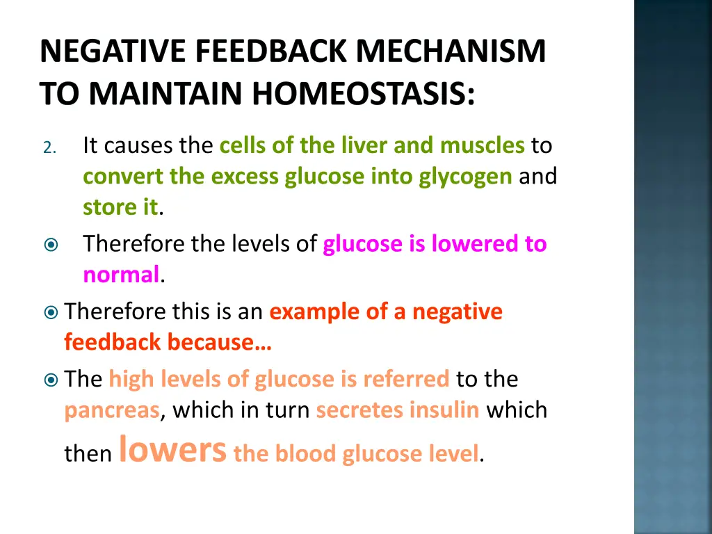 negative feedback mechanism to maintain 4