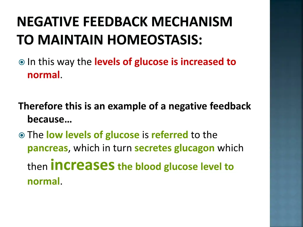 negative feedback mechanism to maintain 6