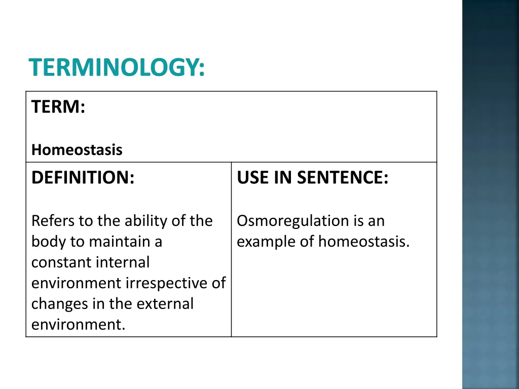 terminology