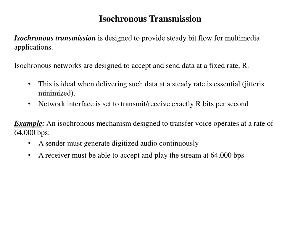 isochronous transmission