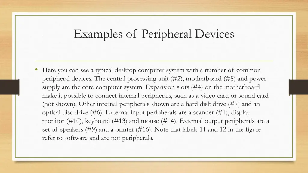 examples of peripheral devices