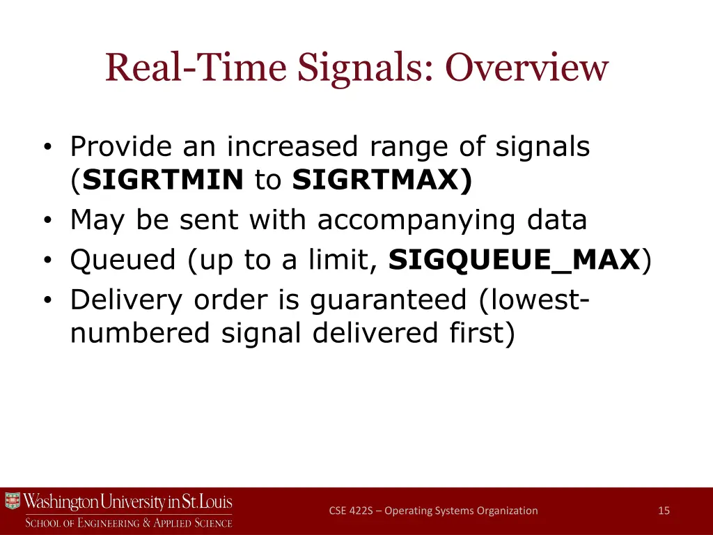 real time signals overview