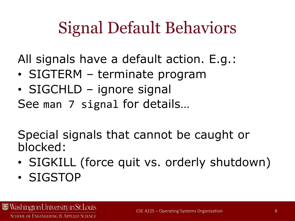 signal default behaviors