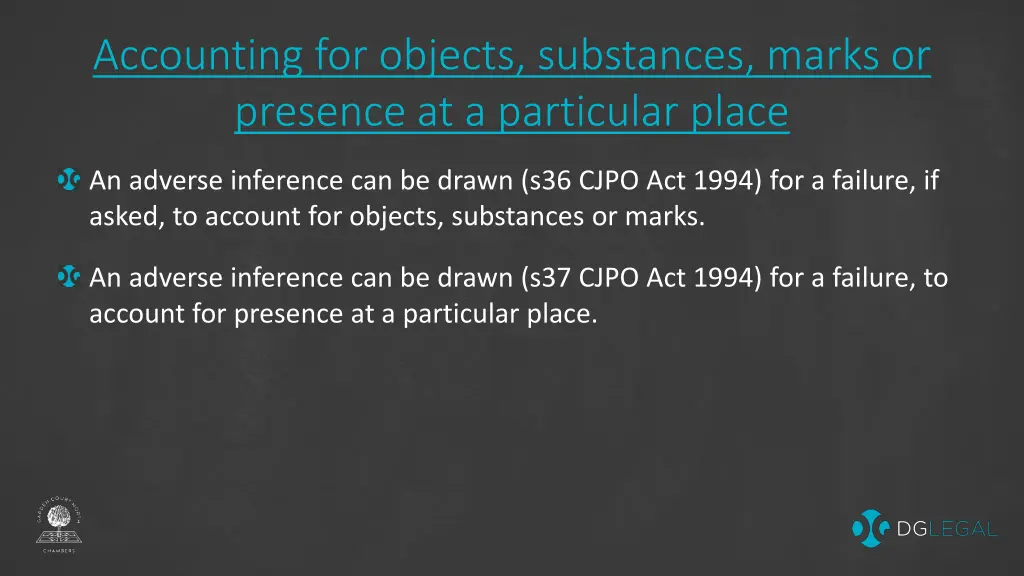 accounting for objects substances marks