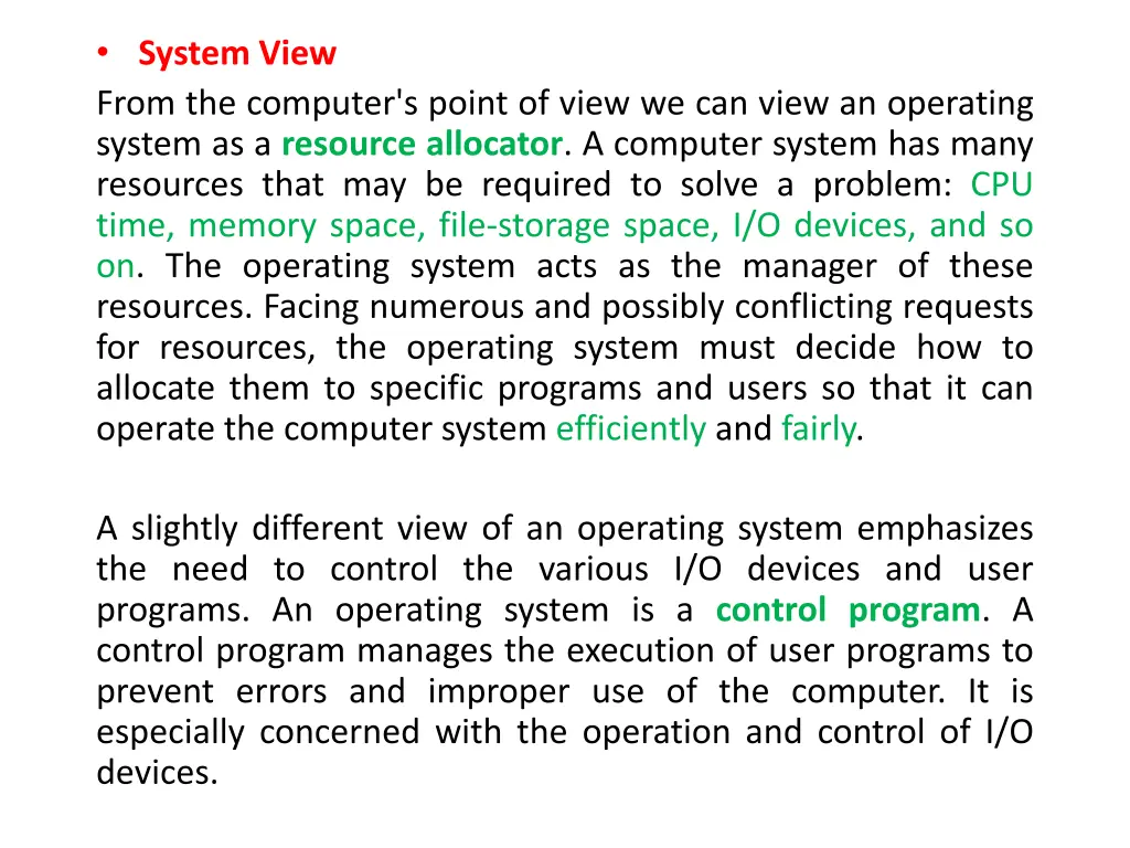 system view from the computer s point of view