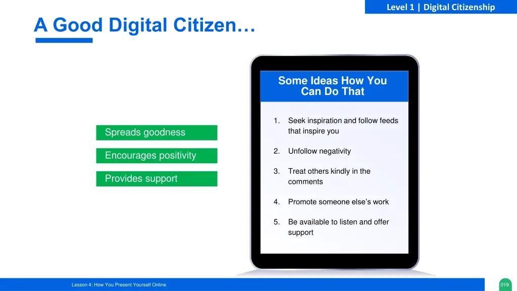 level 1 digital citizenship 17