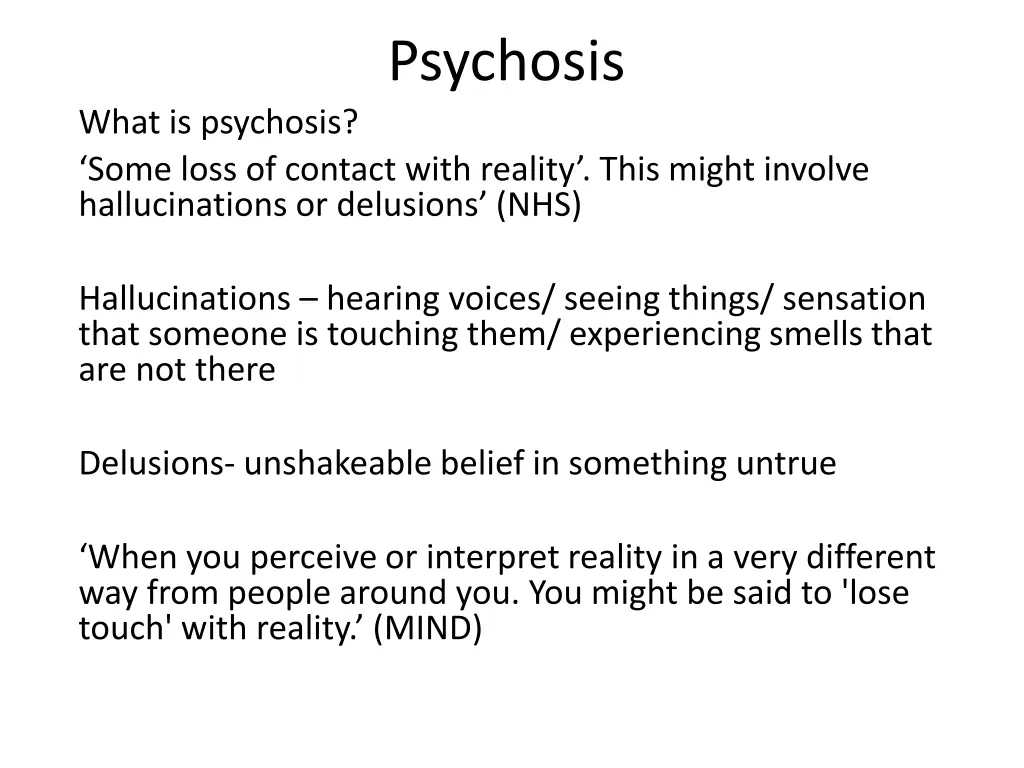 psychosis