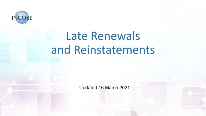 late renewals and reinstatements