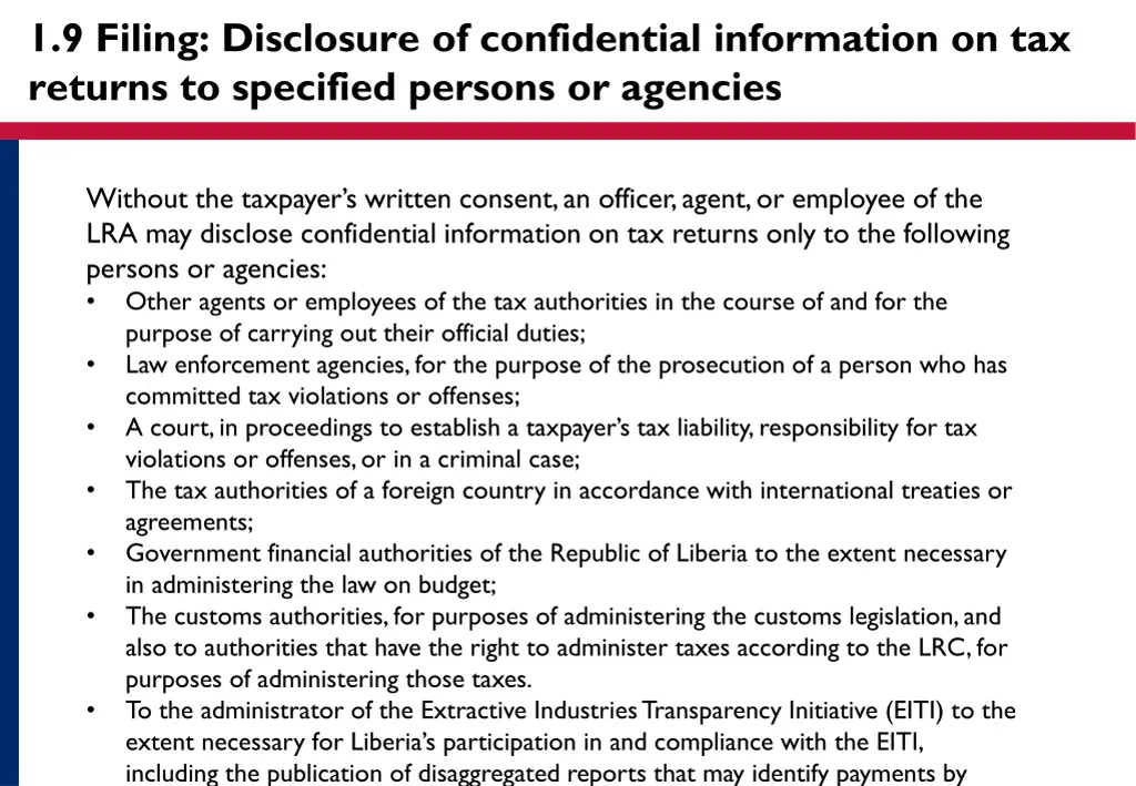 1 9 filing disclosure of confidential information