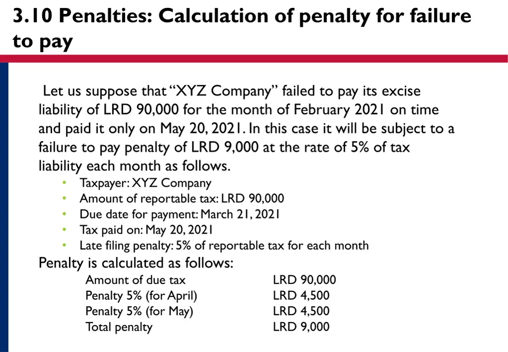 3 10 penalties calculation of penalty for failure