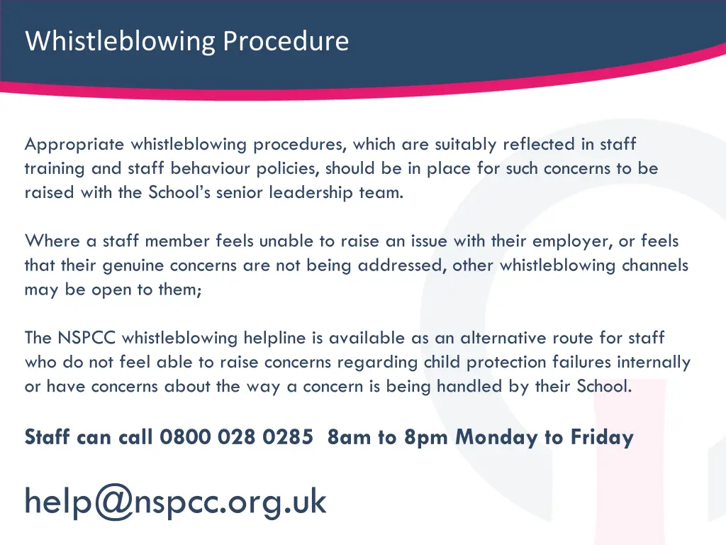 whistleblowing procedure