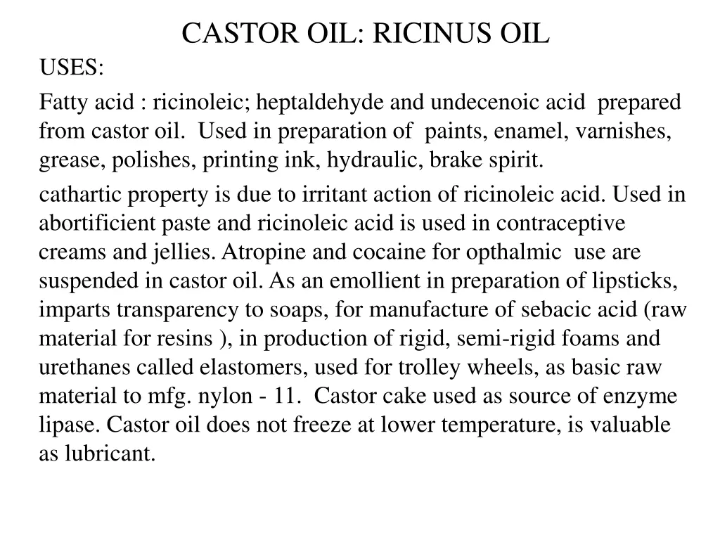 castor oil ricinus oil