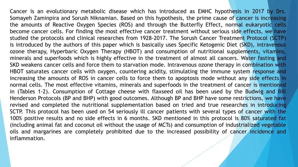 cancer is an evolutionary metabolic disease which