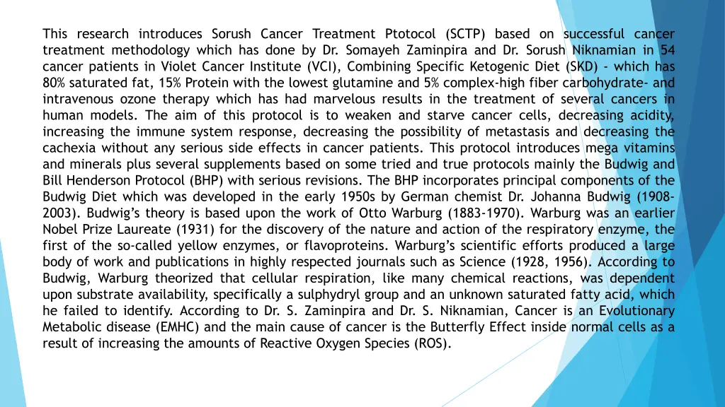 this research introduces sorush cancer treatment