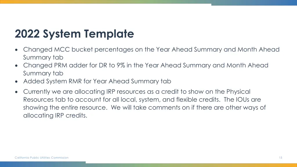 2022 system template