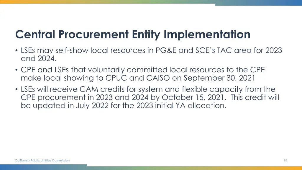 central procurement entity implementation 2